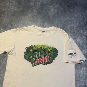 Vintage Mountain Dew The Hulk Marvel Comic Movie Promo T Shirt XL 2003